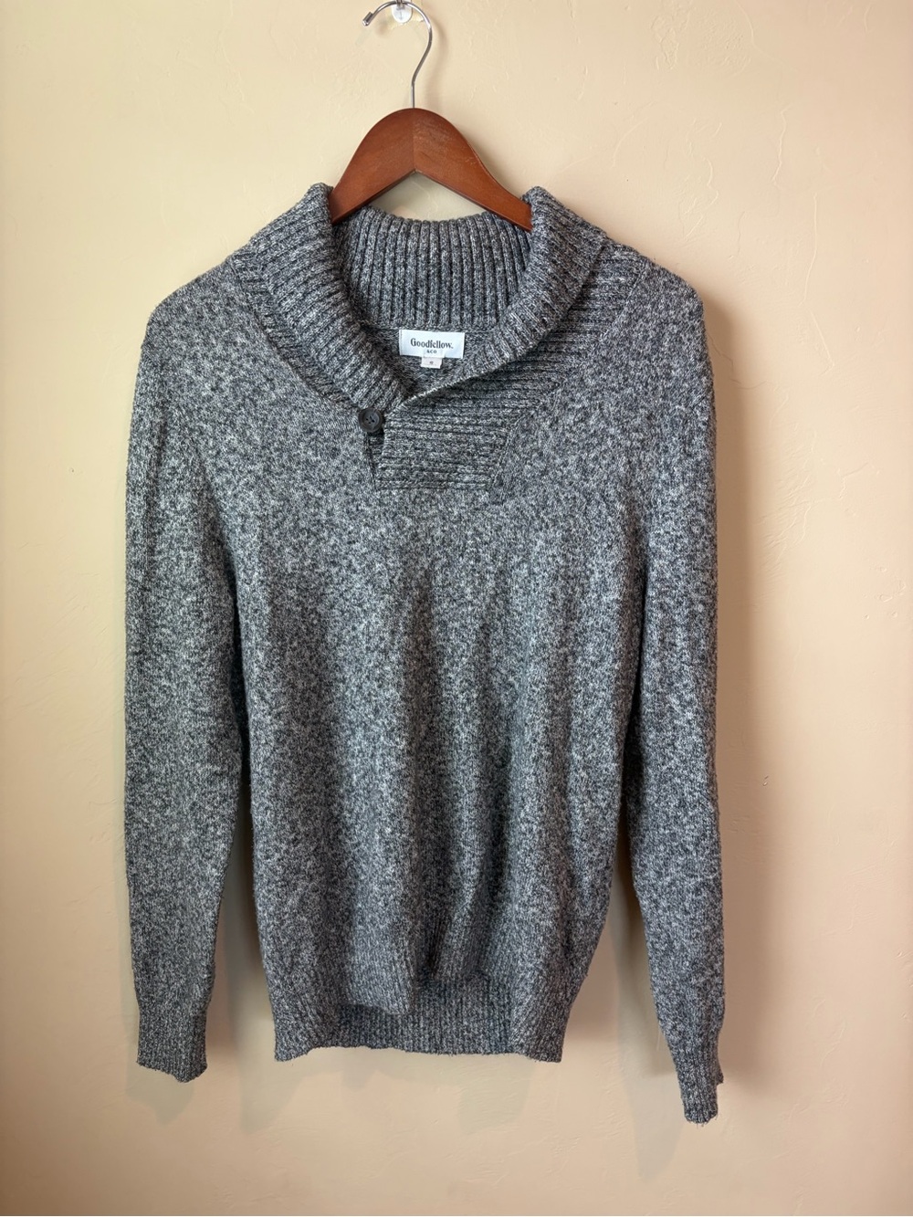Goodfellow & Co Gray Shawl Collar Men's Sweater small Grandpacore